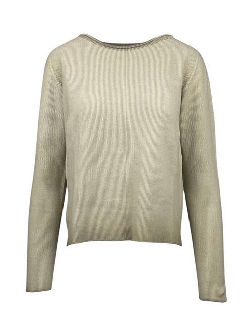 maglia donna grana di riso tortora A rovescio | W9000/2213